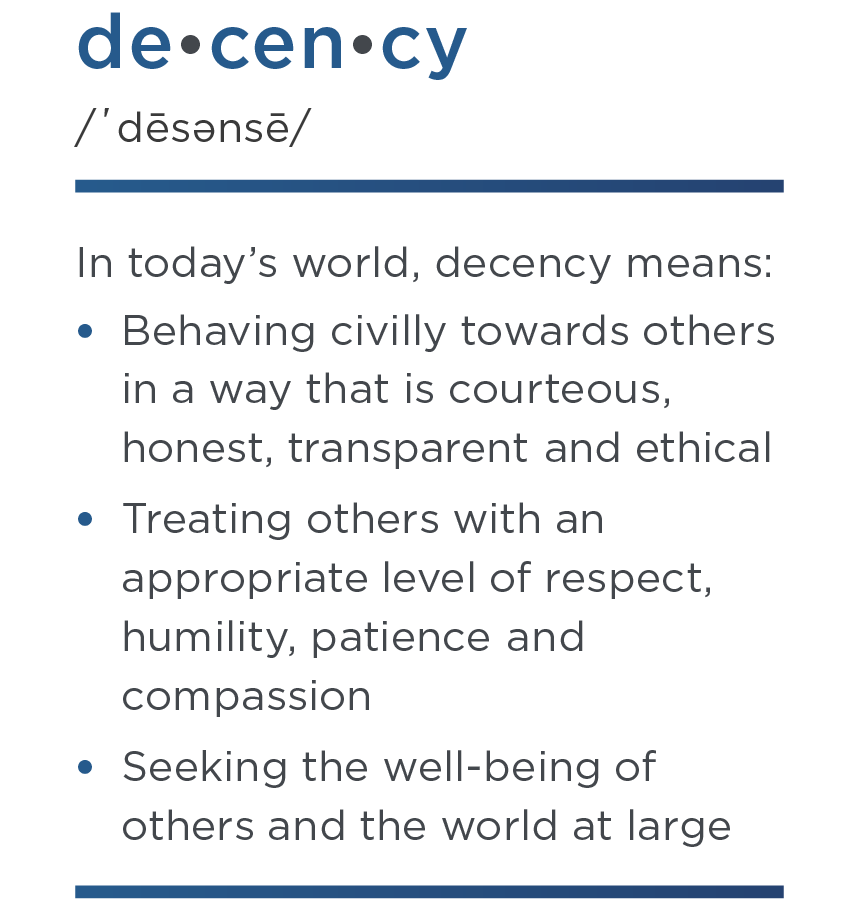 Definition of decency
